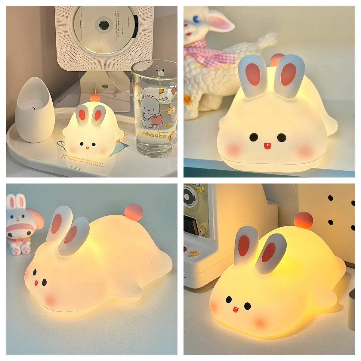 Luminária de Silicone em Formato de Coelho