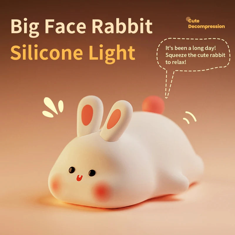 Luminária de Silicone em Formato de Coelho