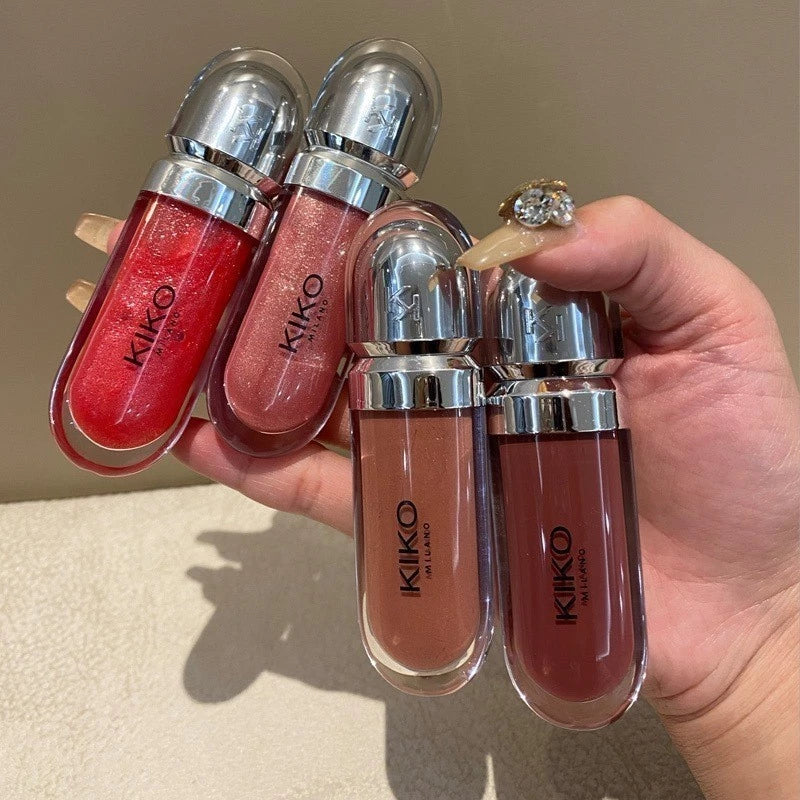 Kit 2 Gloss Kiko Milano 3D Hydra – Brilho Intenso, Hidratação e Sofisticação