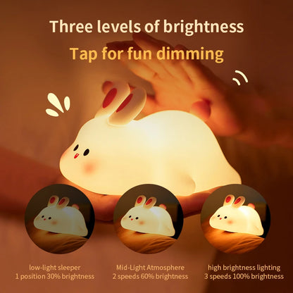 Luminária de Silicone em Formato de Coelho