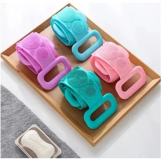 Esponja de silicone para esfoliação das costas no banho