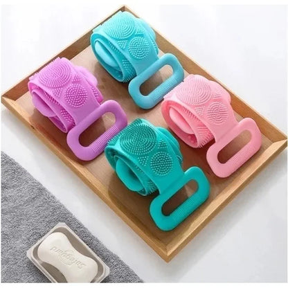 Esponja de silicone para esfoliação das costas no banho