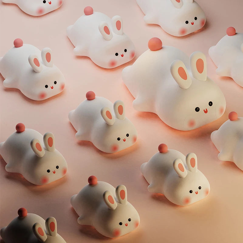 Luminária de Silicone em Formato de Coelho